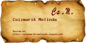 Csizmarik Melinda névjegykártya